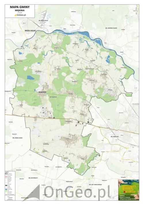 Mapa gminy Miękinia